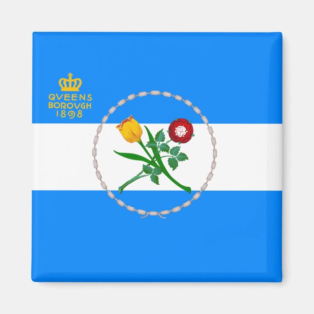 Imán Bandera de Queens (municipio de Nueva York) (Frente)