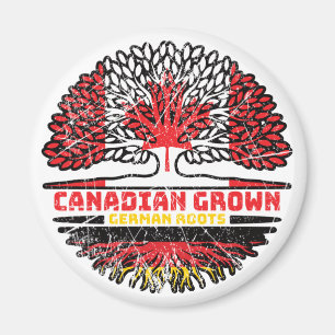 Imán Bandera de raíces de árbol canadiense de Alemania 