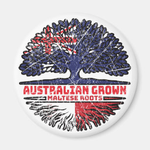 Imán Bandera de raíces de árboles australianos malteses