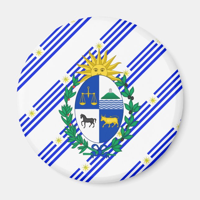 Imán Bandera de rayas de Uruguay (Frente)