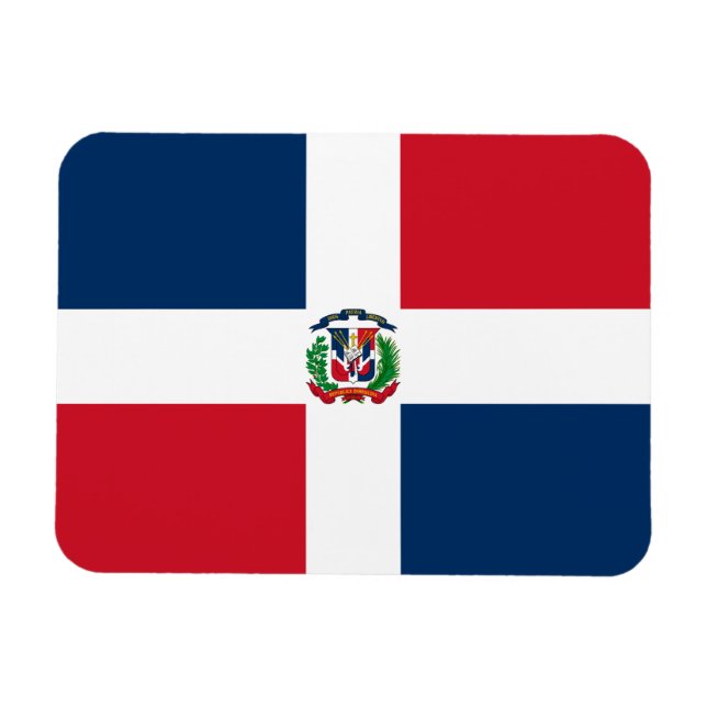 Imán Bandera de República Dominicana (Horizontal)