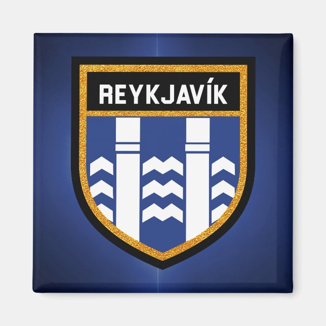 Imán Bandera de Reykjavík (Frente)