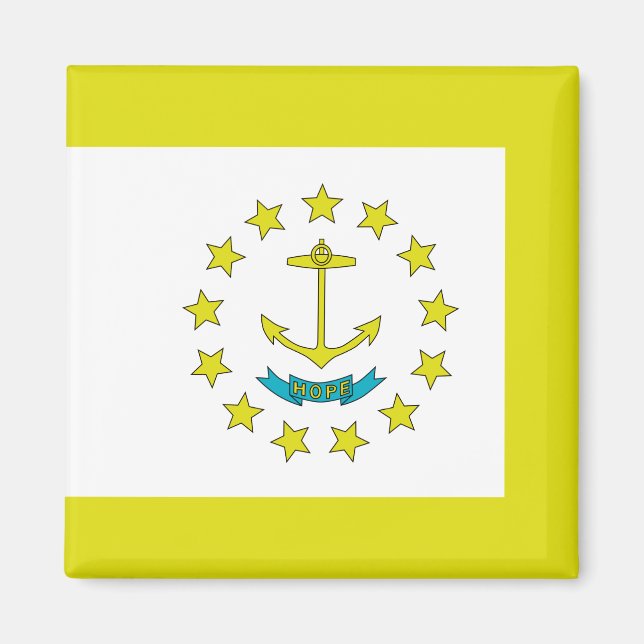 Imán Bandera de Rhode Island (Frente)