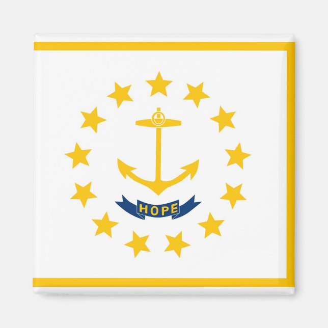 Imán Bandera de Rhode Island (Frente)