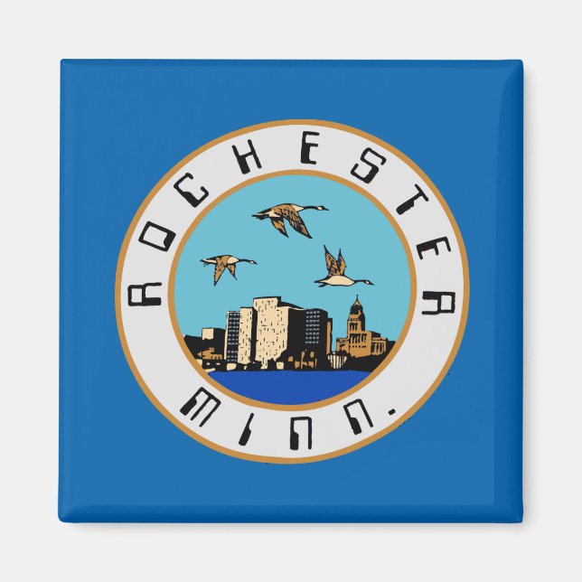 Imán Bandera de Rochester (Minnesota) (Frente)