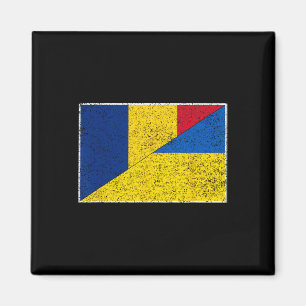 Imán Bandera de Rumania Ucrania Orgullo Rumano Ucranian