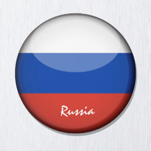 Imán Bandera de Rusia y Asia - hinchas de viajes y depo