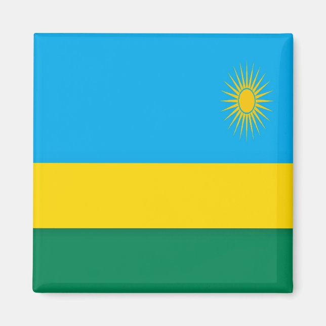 Imán Bandera de RWANDA zRW001, África, Fridge (Frente)