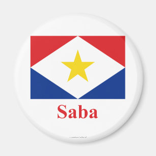 Imán Bandera de Saba con nombre