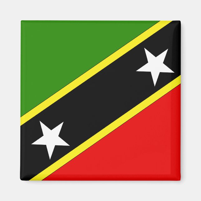 Imán Bandera de Saint Christopher Nevis (Frente)