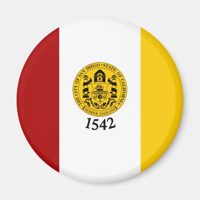 Imán Bandera de San Diego, California (Frente)