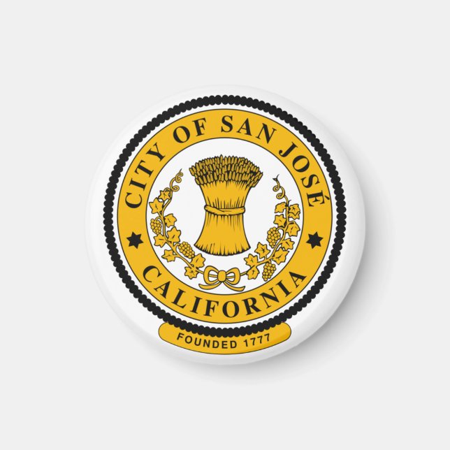 Imán Bandera de San José, California (Frente)