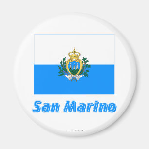 Imán Bandera de San Marino con nombre