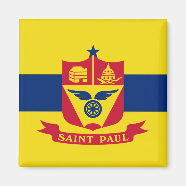 Imán Bandera de San Pablo (Minnesota) (Frente)