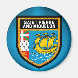 Imán Bandera De San Pedro Y Miquelón