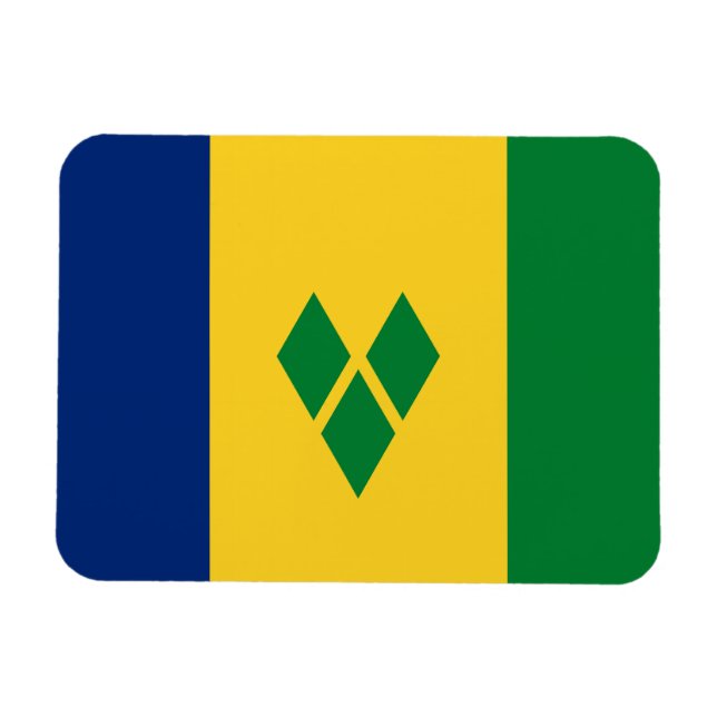 Imán Bandera de San Vicente (Horizontal)