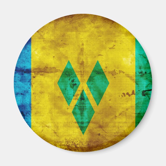 Imán Bandera de San Vicente, Weathered (Frente)