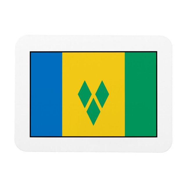 Imán Bandera de San Vicente y las Granadinas (Horizontal)