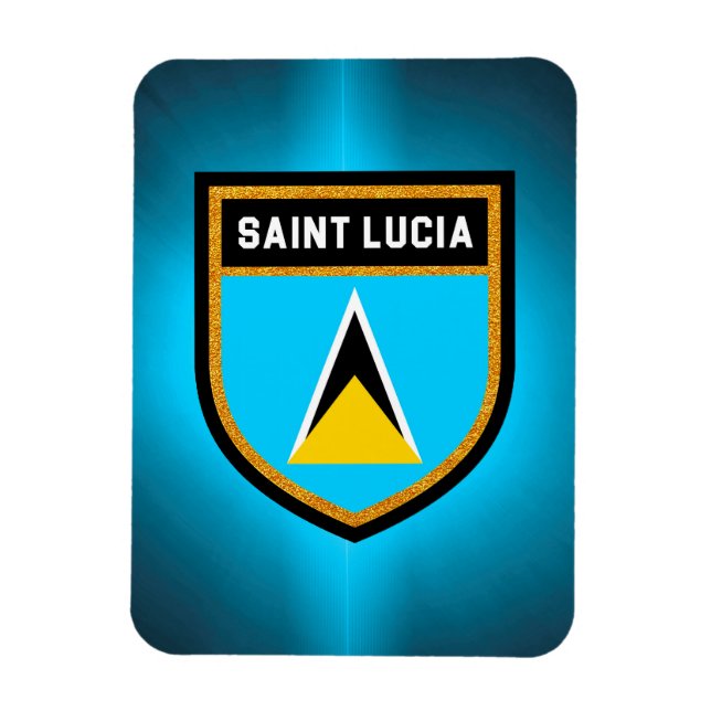 Imán Bandera de Santa Lucía (Vertical)