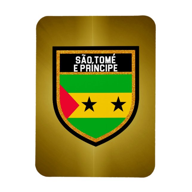 Imán Bandera de Santo Tomé y Príncipe (Vertical)