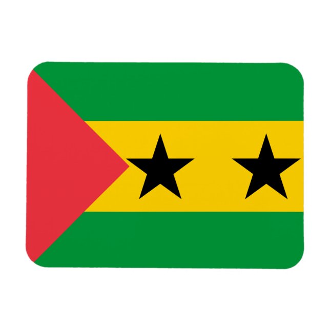 Imán Bandera de Santo Tomé y Príncipe (Horizontal)