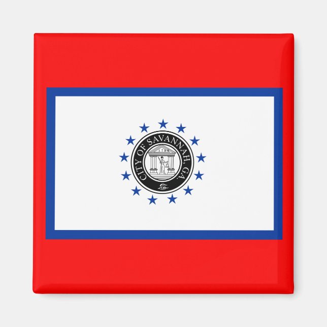 Imán Bandera de Savannah (Georgia) (Frente)
