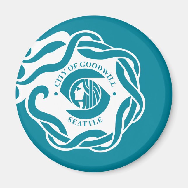 Imán Bandera de Seattle (Washington) (Frente)