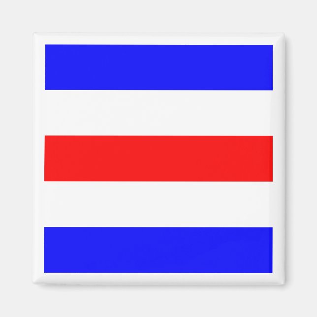 Imán Bandera de Señal Marítima Internacional CHARLIE (Frente)