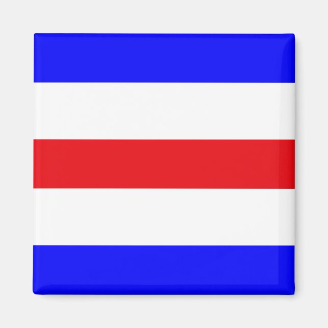 Imán Bandera de señal marítima: Letra "C" Charlie (Frente)