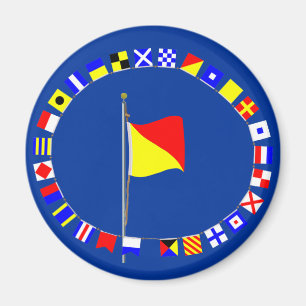 Imán Bandera de señal náutica del hombre al agua de