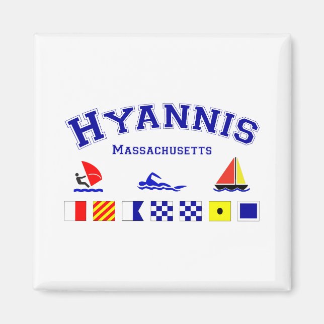 Imán Bandera de señalización de Hyannis (Frente)
