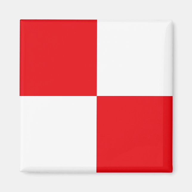Imán Bandera de señalización letra U (Uniforme) (Frente)