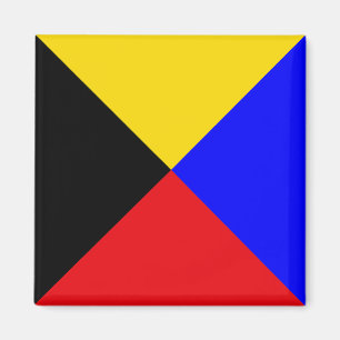 Imán Bandera de señalización letra Z (Zulu)
