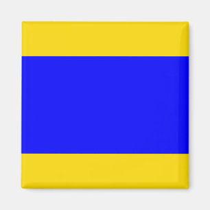 Imán Bandera de Señalización Marina: Letra "D" (Delta)