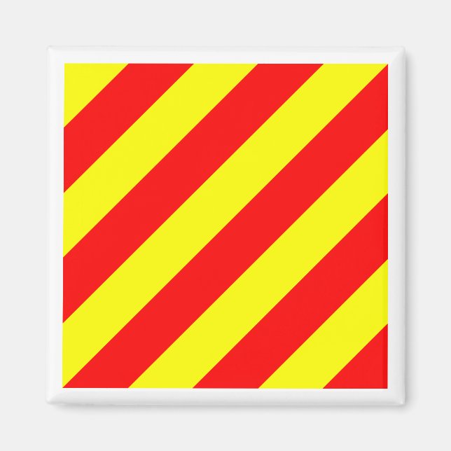 Imán Bandera de Señalización Marítima Internacional YAN (Frente)
