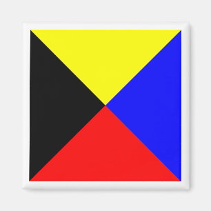 Imán Bandera de Señalización Marítima Internacional ZUL
