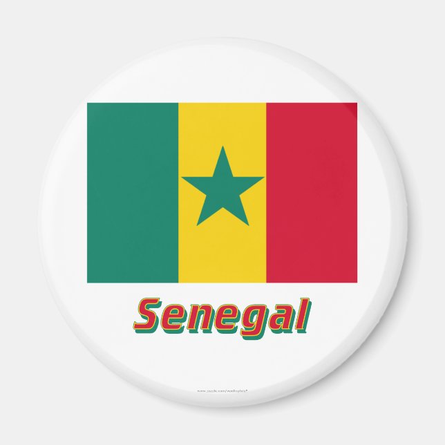 Imán Bandera de Senegal con nombre (Frente)