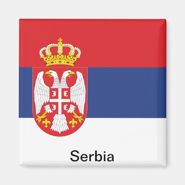Imán Bandera de Serbia (Frente)