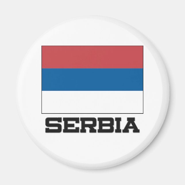 Imán Bandera de Serbia (Frente)