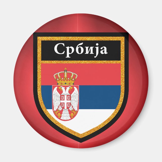 Imán Bandera de Serbia (Frente)