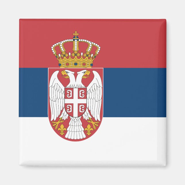 Imán Bandera de Serbia (serbia) (Frente)