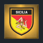 Imán Bandera de Sicilia<br><div class="desc">Bandera de Sicilia</div>