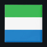 Imán Bandera de Sierra Leona<br><div class="desc">Productos de bandera mundial de personalizable - Por favor,  no dude en añadir su propio texto.</div>