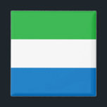 Imán Bandera de Sierra Leona<br><div class="desc">Productos de bandera mundial de personalizable - Por favor,  no dude en añadir su propio texto.</div>