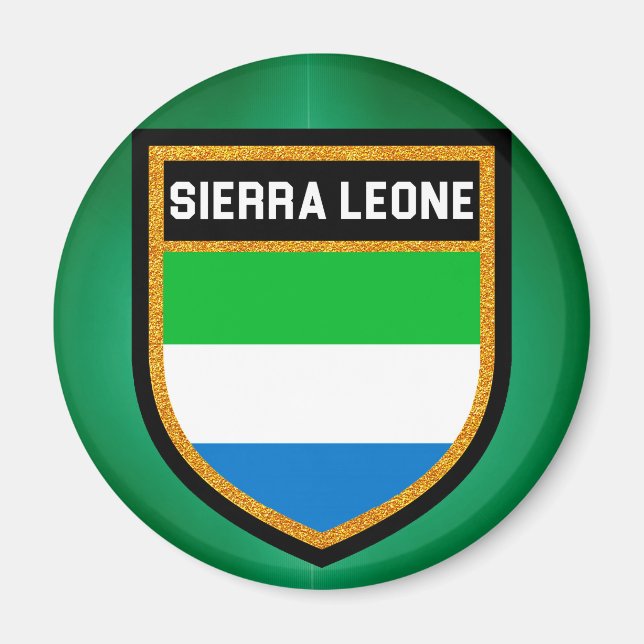 Imán Bandera de Sierra Leona (Frente)