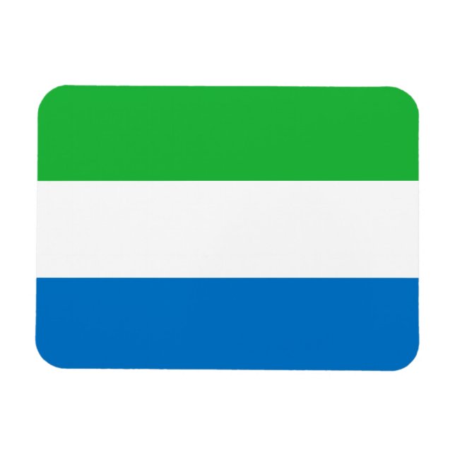 Imán Bandera de Sierra Leona (Horizontal)
