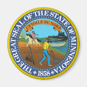 Imán Bandera de símbolo de la república de Minnesota