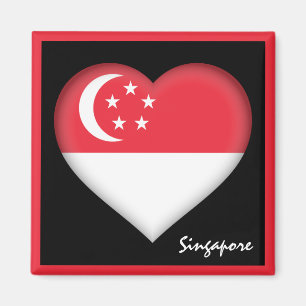 Imán Bandera de Singapur y deportes/vacaciones en el co