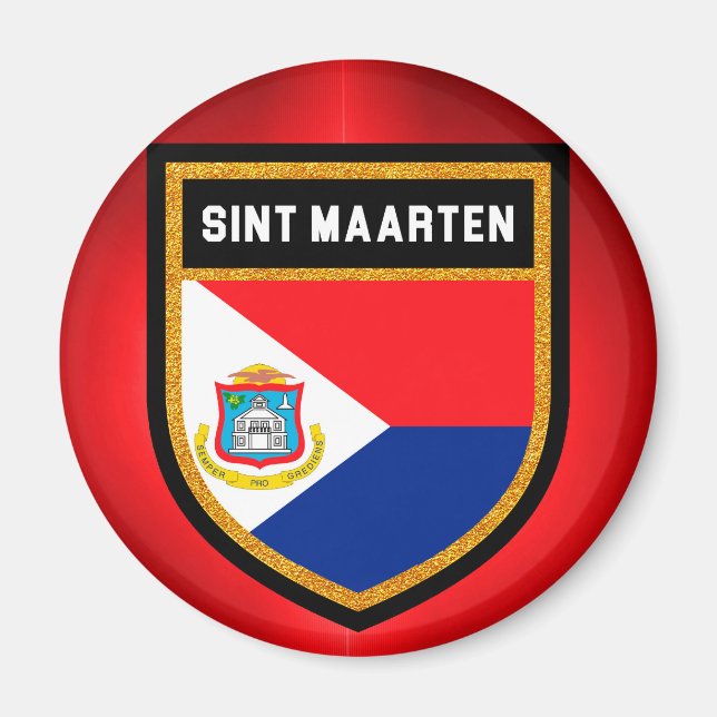 Imán Bandera de Sint Maarten (Frente)