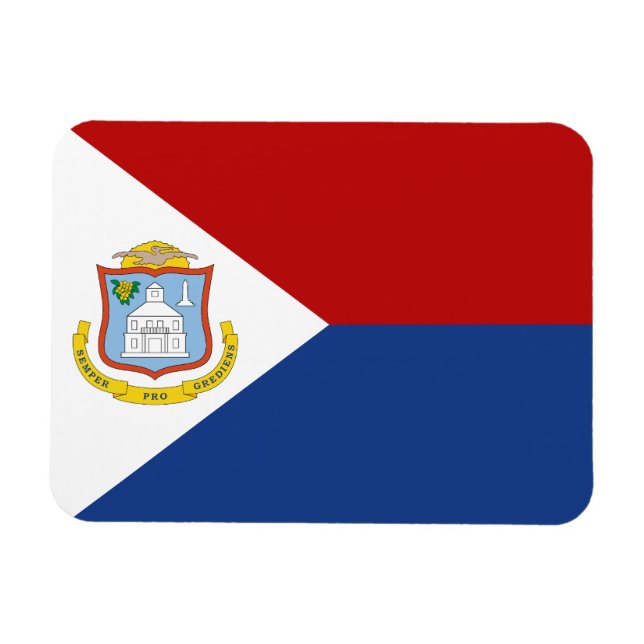 Imán Bandera de Sint Maarten (Horizontal)